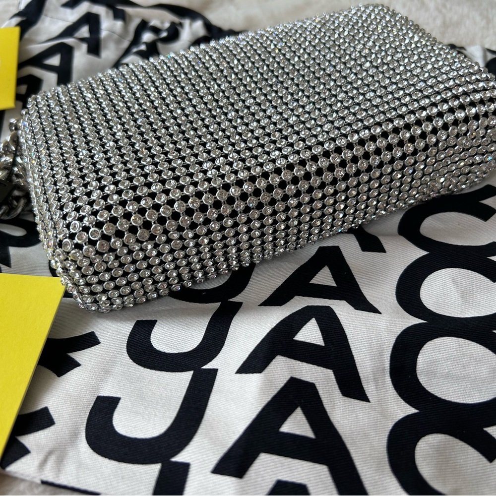 NWT MARC JACOBS The Rhinestone J Marc Crystal Embellished Shoulder Bag - Picture 6 of 17